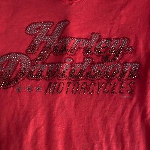Harley Davidson bling rhinestone shirt top